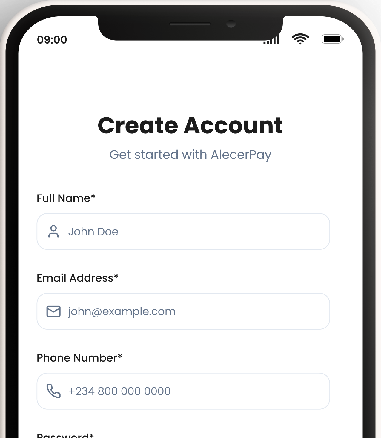 Signup in minutes